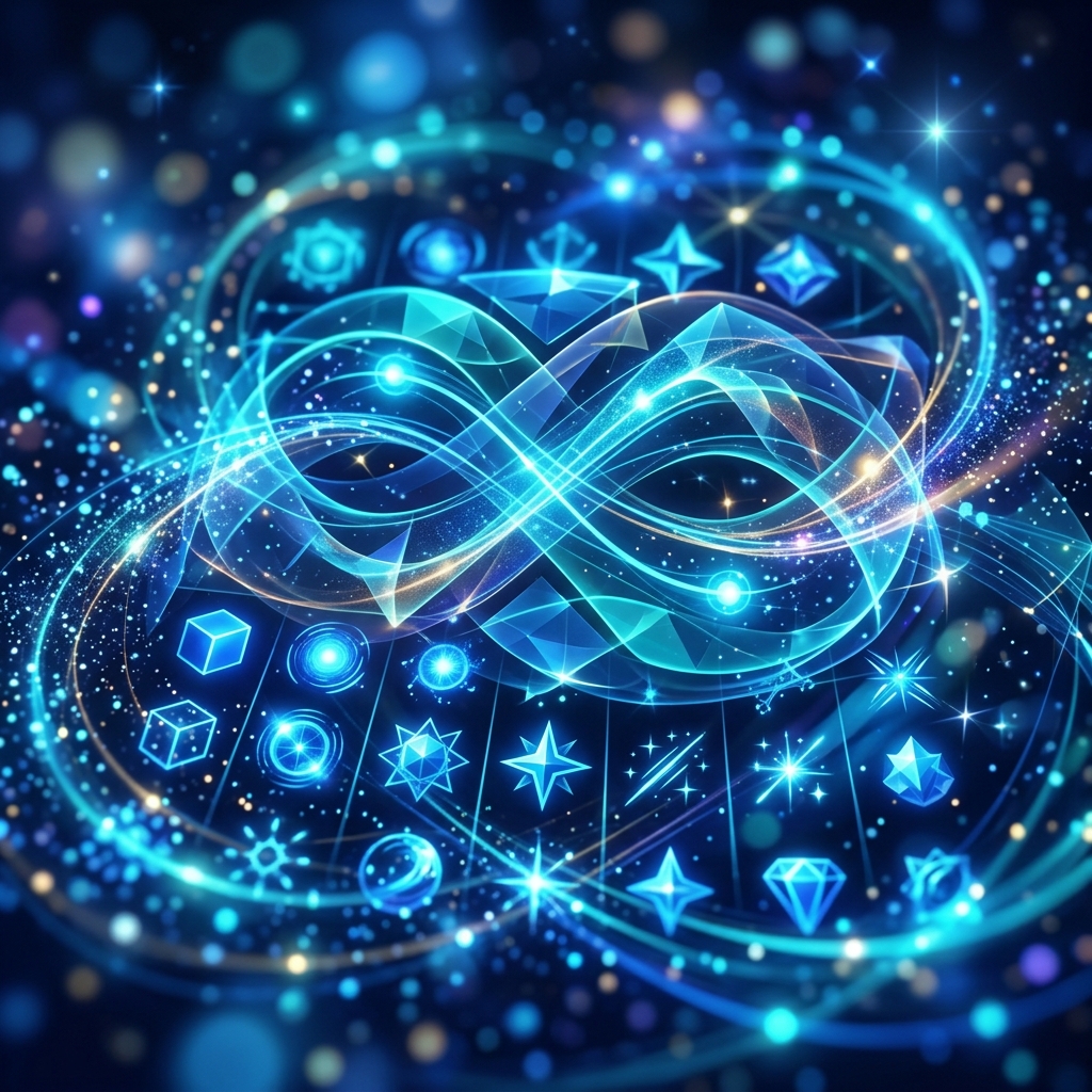 Abstract blue lights background