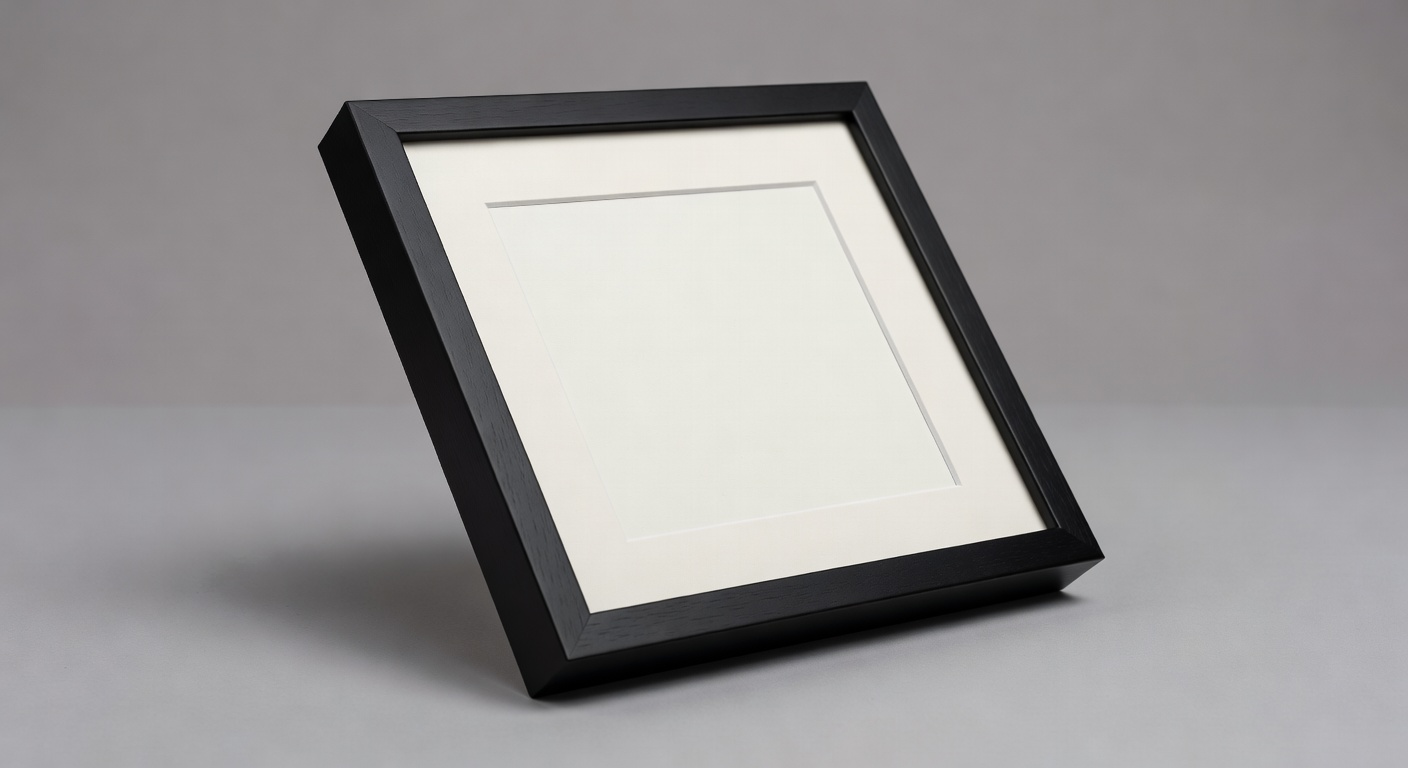 Classic black frame angled view