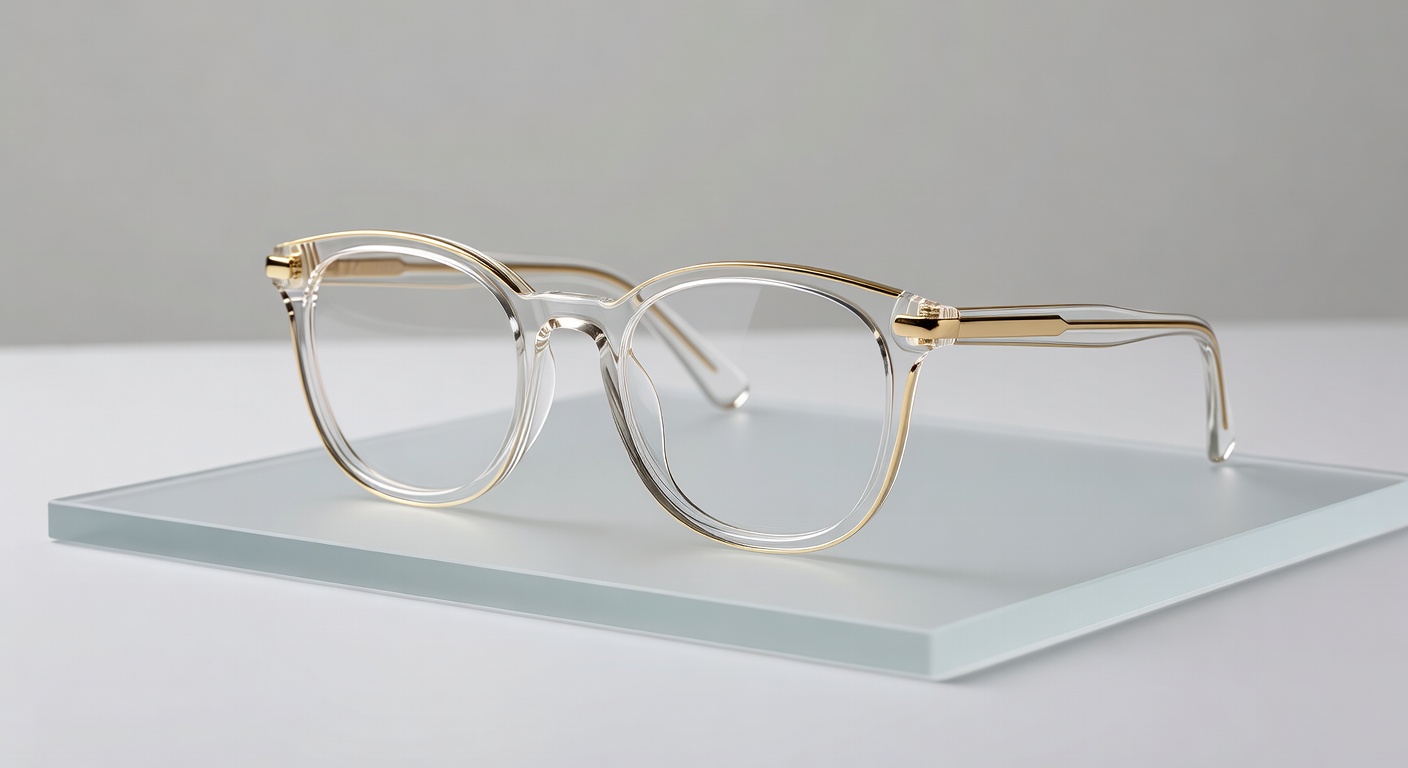 Modern transparent frame glasses product photo